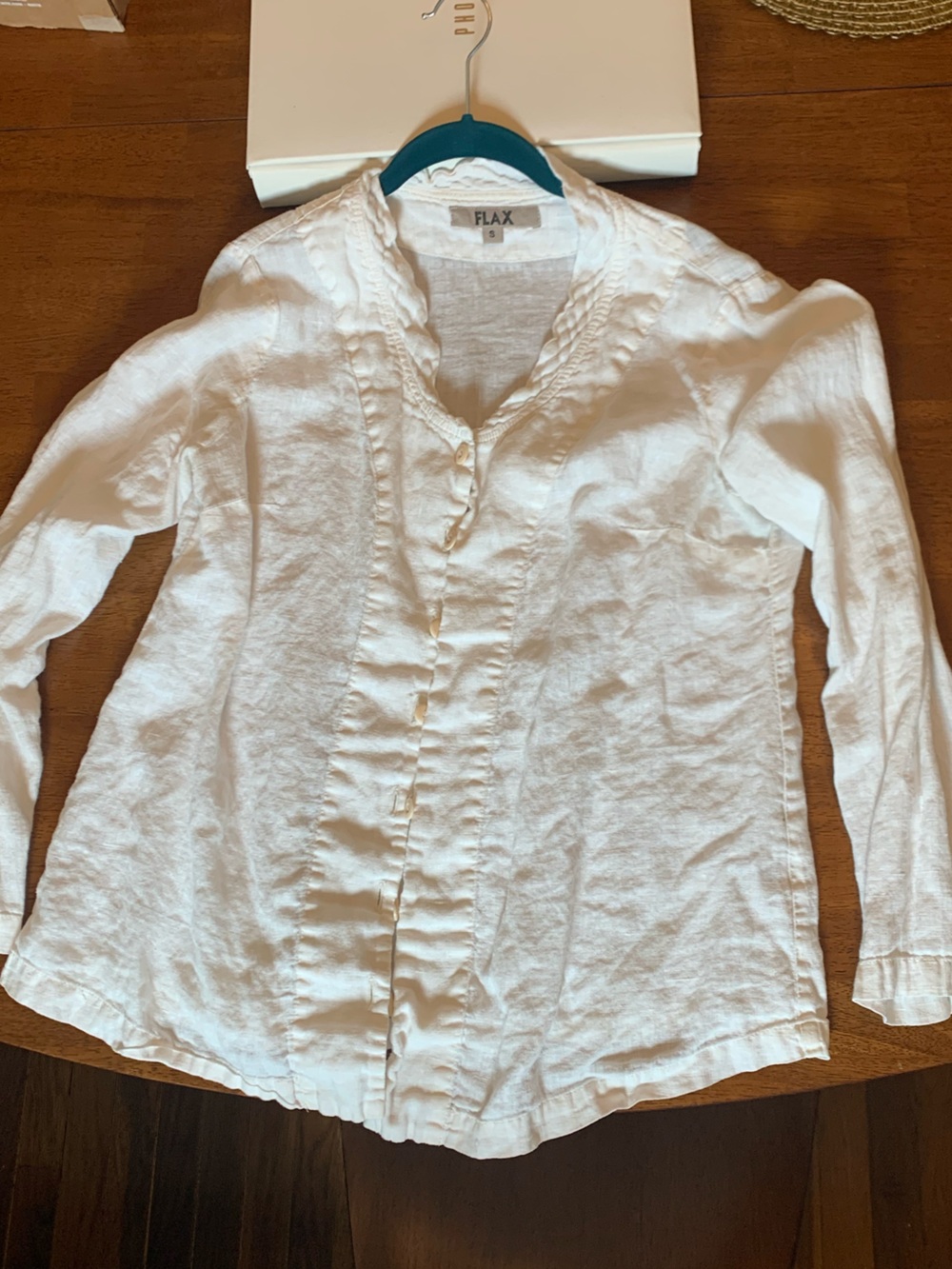 FLAX white long sleeve tunic